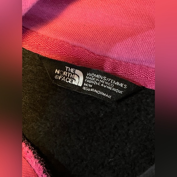 The North Face Pink and Black Hoodie Medium - Picture 4 of 5